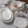 Jídelní sada 53 ks bílá/zlatá/porcelán