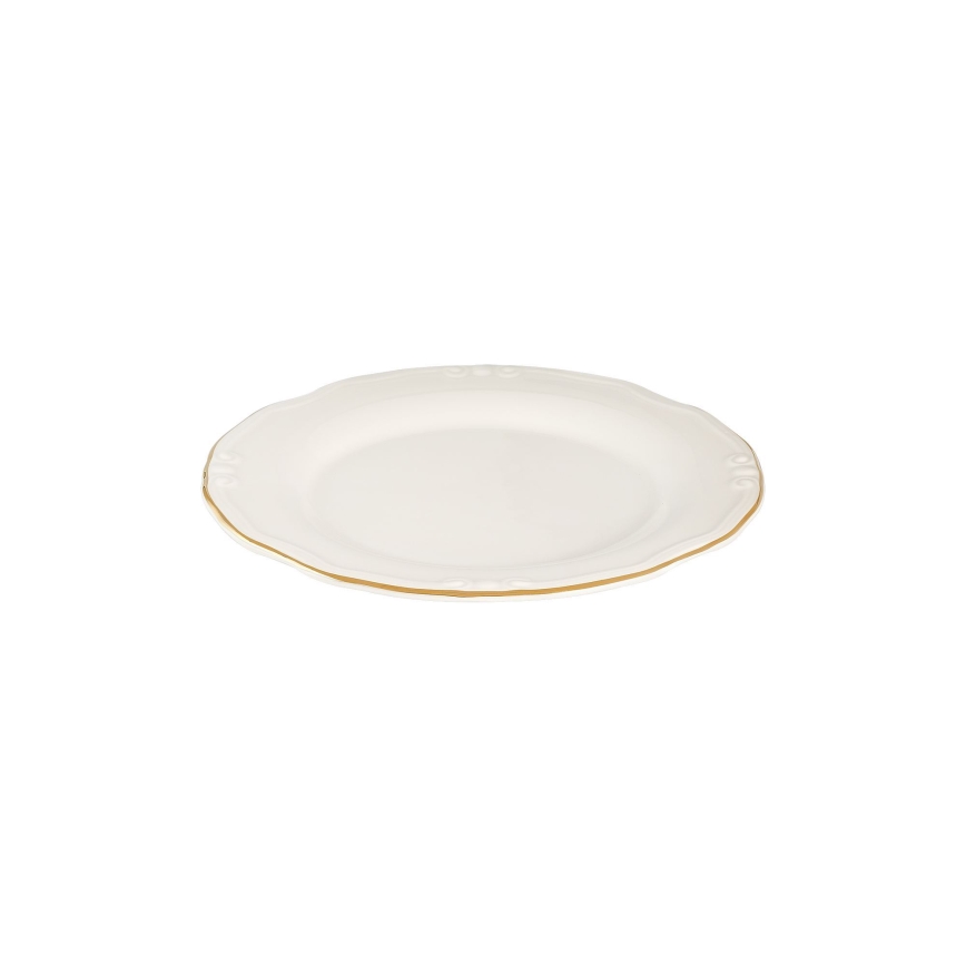 Jídelní sada 53 ks bílá/zlatá/porcelán