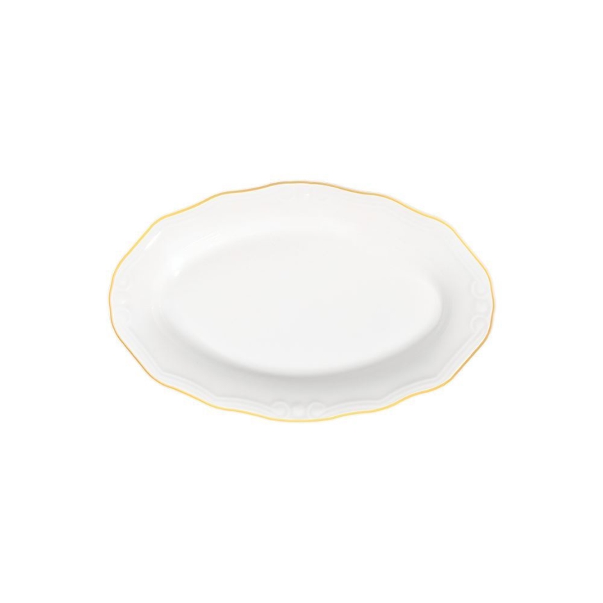 Jídelní sada 53 ks bílá/zlatá/porcelán