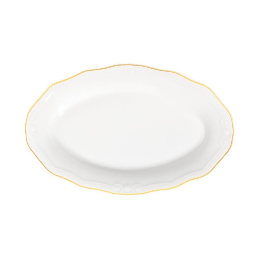 Jídelní sada 53 ks bílá/zlatá/porcelán