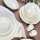 Jídelní sada 53 ks bílá/zlatá/porcelán