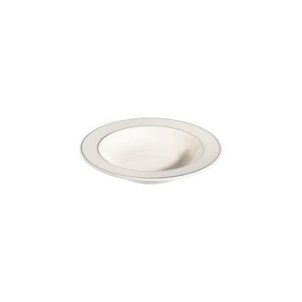 Jídelní sada 53 ks krémová/stříbrná/porcelán