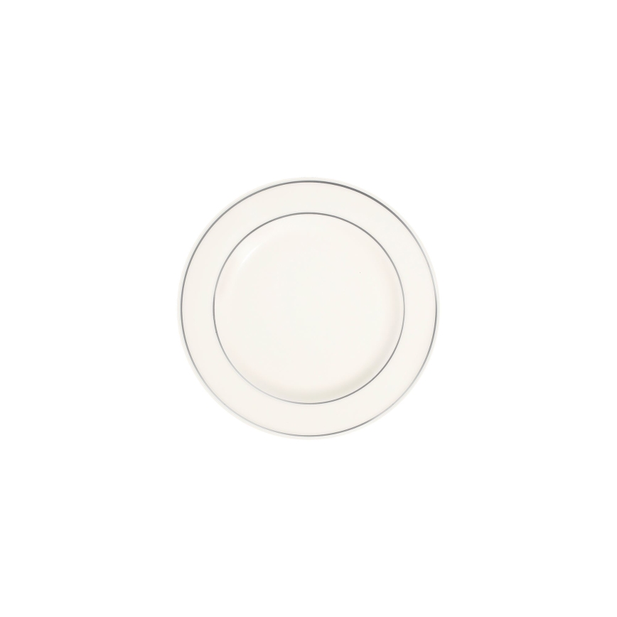 Jídelní sada 53 ks krémová/stříbrná/porcelán