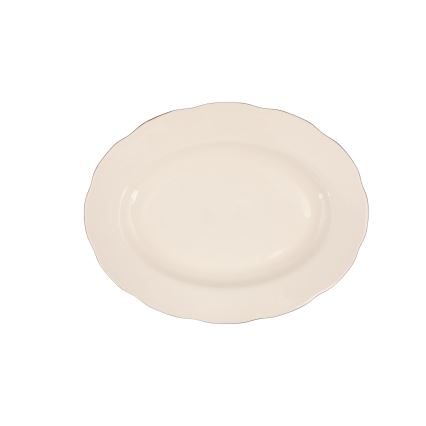 Jídelní sada 54 ks bílá/měděná/kostní porcelán