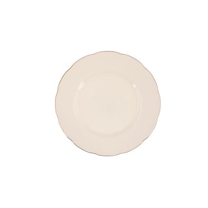 Jídelní sada 54 ks bílá/měděná/kostní porcelán
