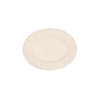 Jídelní sada 54 ks bílá/měděná/kostní porcelán