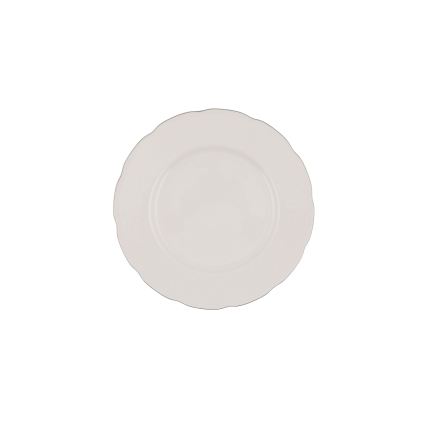 Jídelní sada 54 ks bílá/stříbrná/kostní porcelán