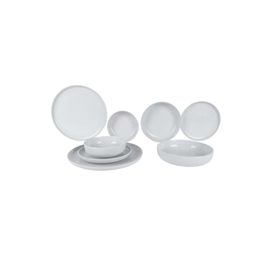 Jídelní sada 8 ks béžová/porcelán