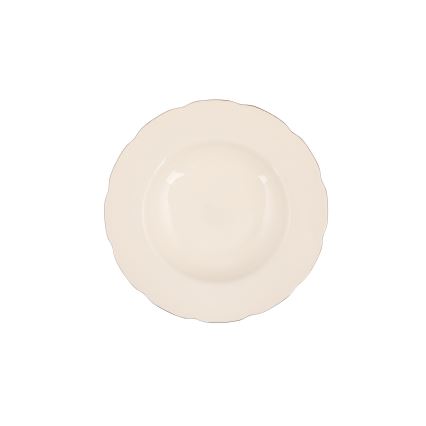 Jídelní sada 83 ks bílá/měděná/porcelán