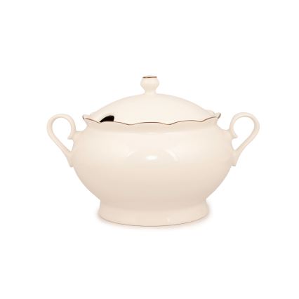 Jídelní sada 83 ks bílá/měděná/porcelán