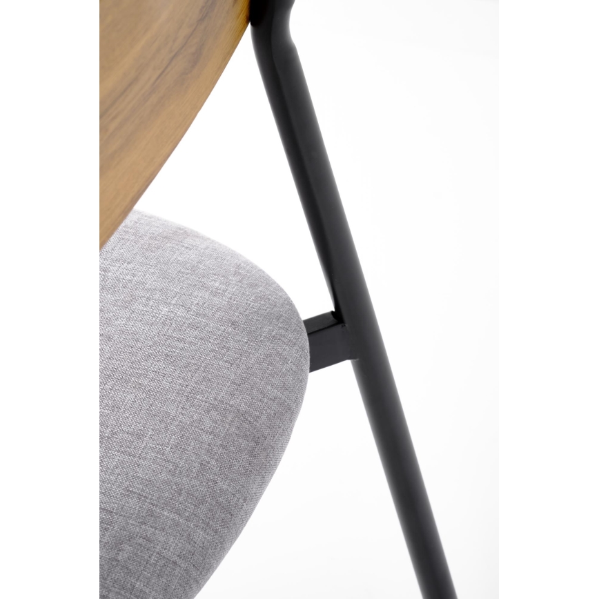 Jídelní set NANDO 84x54 cm šedá/hnědá/černá