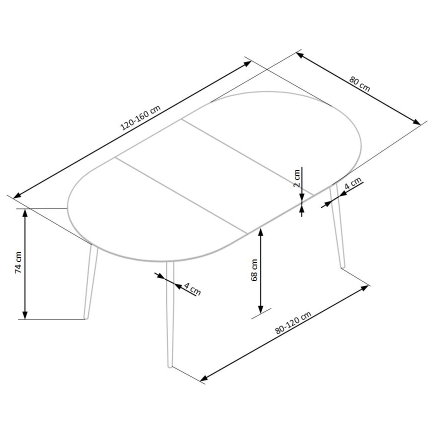 Jídelní stůl BALNOR dub/černá
