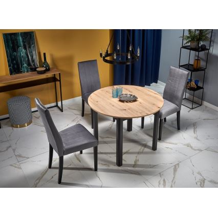 Jídelní stůl CALMIO dub artisan/černá