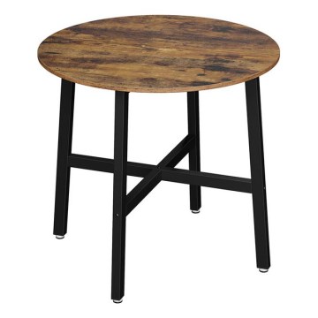 Jídelní stůl ELDUR 80 cm hnědá/černá