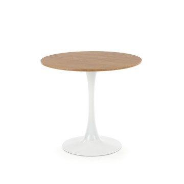 Jídelní stůl LUGI pr. 80 cm hnědá/bílá