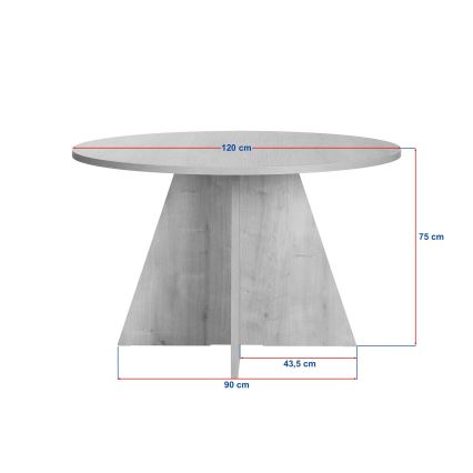 Jídelní stůl MATIN pr. 120 cm béžová