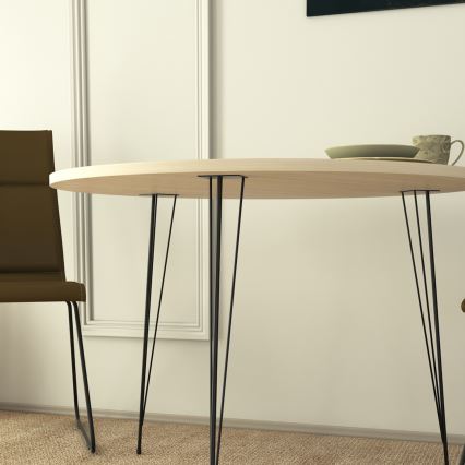 Jídelní stůl SANDALF 90 cm béžová/černá