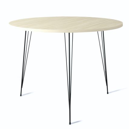 Jídelní stůl SANDALF 90 cm béžová/černá