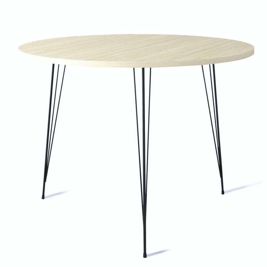 Jídelní stůl SANDALF 90 cm béžová/černá
