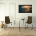 Jídelní stůl SANDALF 90 cm bílá/černá