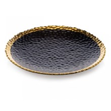 Jídelní talíř KATI 25 cm černá/zlatá