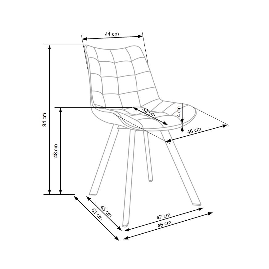 Jídelní židle COMORO 1 ks černá