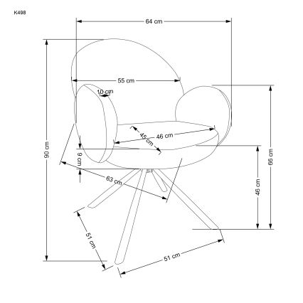 Jídelní židle KIVA 1 ks hnědá