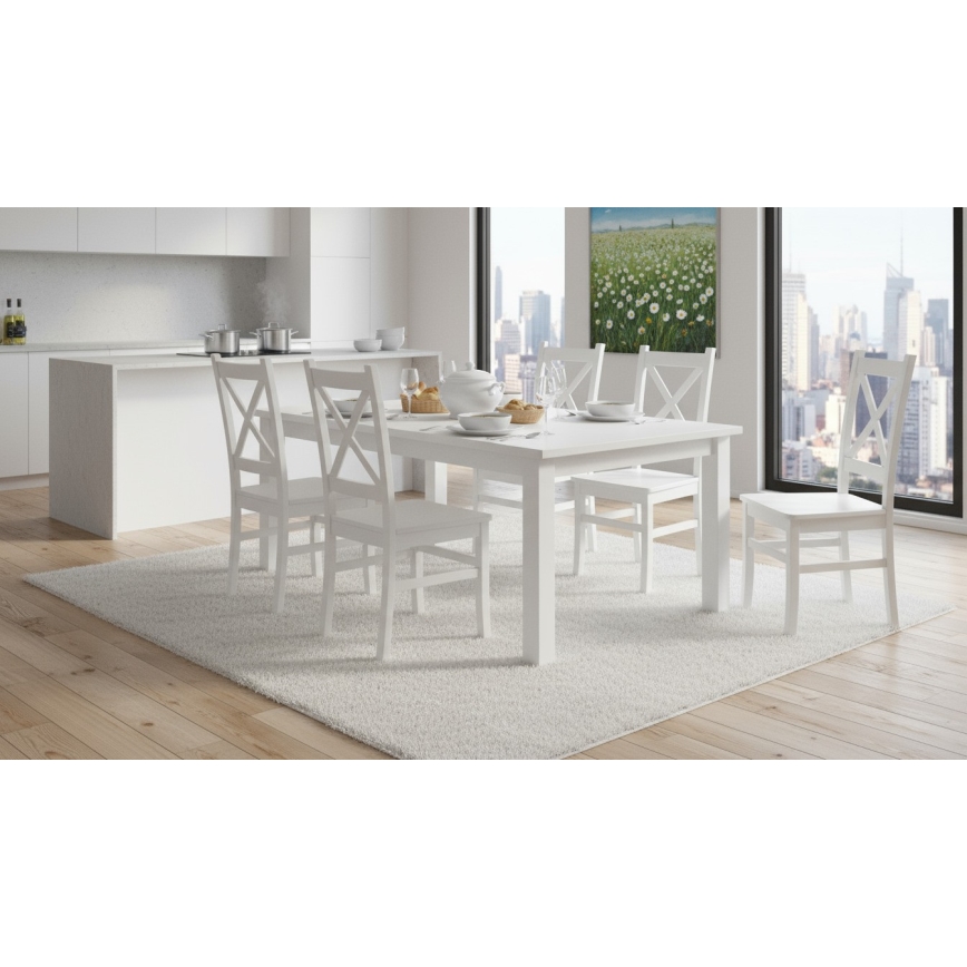 Jídelní židle NATE bílá