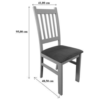 Jídelní židle SIMON buk/tmavě šedá