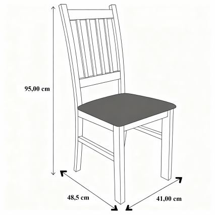 Jídelní židle SIMON dub/oranžová