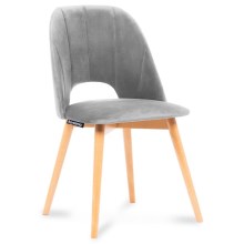 Jídelní židle TINO 86x48 cm šedá/buk