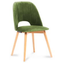 Jídelní židle TINO 86x48 cm světle zelená/buk