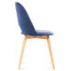 Jídelní židle TINO 86x48 cm tmavě modrá/světlý dub
