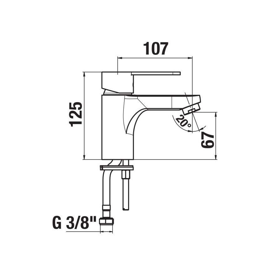 JIKA H3111Z10041101 - Umyvadlová baterie LYRA 12,5 cm lesklý chrom