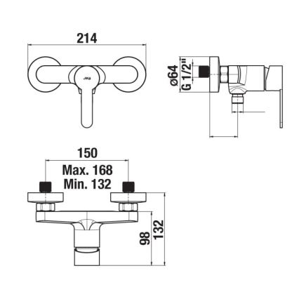 JIKA H3311Z70044001 - Sprchová baterie LYRA lesklý chrom
