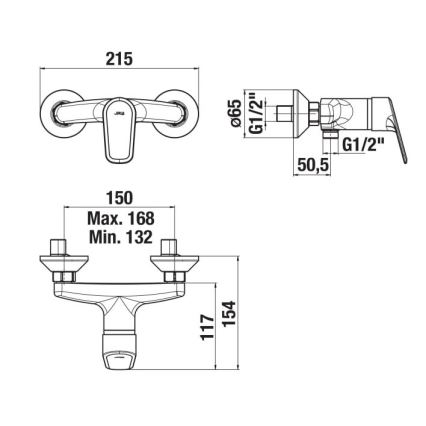 JIKA H3312E70044001 - Sprchová baterie TALAS lesklý chrom