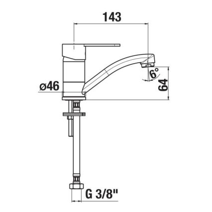JIKA H3511Z10042201 - Dřezová baterie LYRA 14,3 cm lesklý chrom