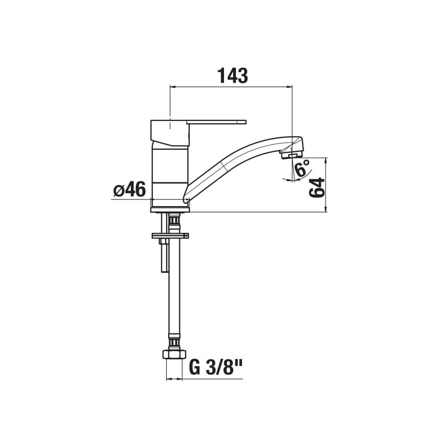 JIKA H3511Z10042201 - Dřezová baterie LYRA 14,3 cm lesklý chrom