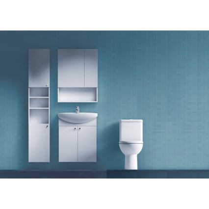 JIKA H4532410383041 - Zrcadlová skříňka s policí LYRA 80x60 cm bílá