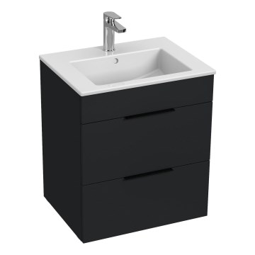 JIKA H4536121763521 - Koupelnová skříňka s umyvadlem CUBE 60,7x55 cm černá