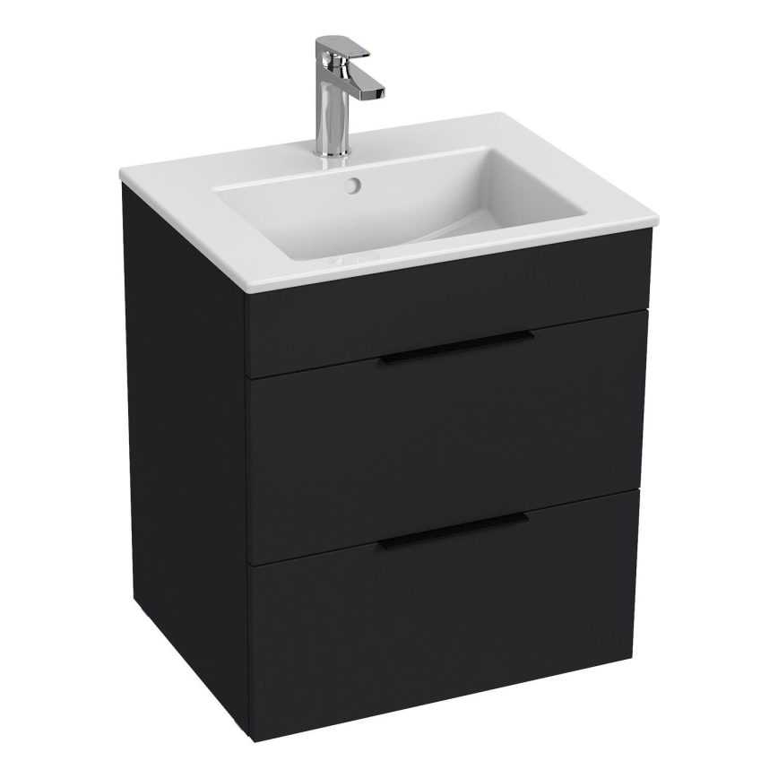 JIKA H4536121763521 - Koupelnová skříňka s umyvadlem CUBE 60,7x55 cm černá