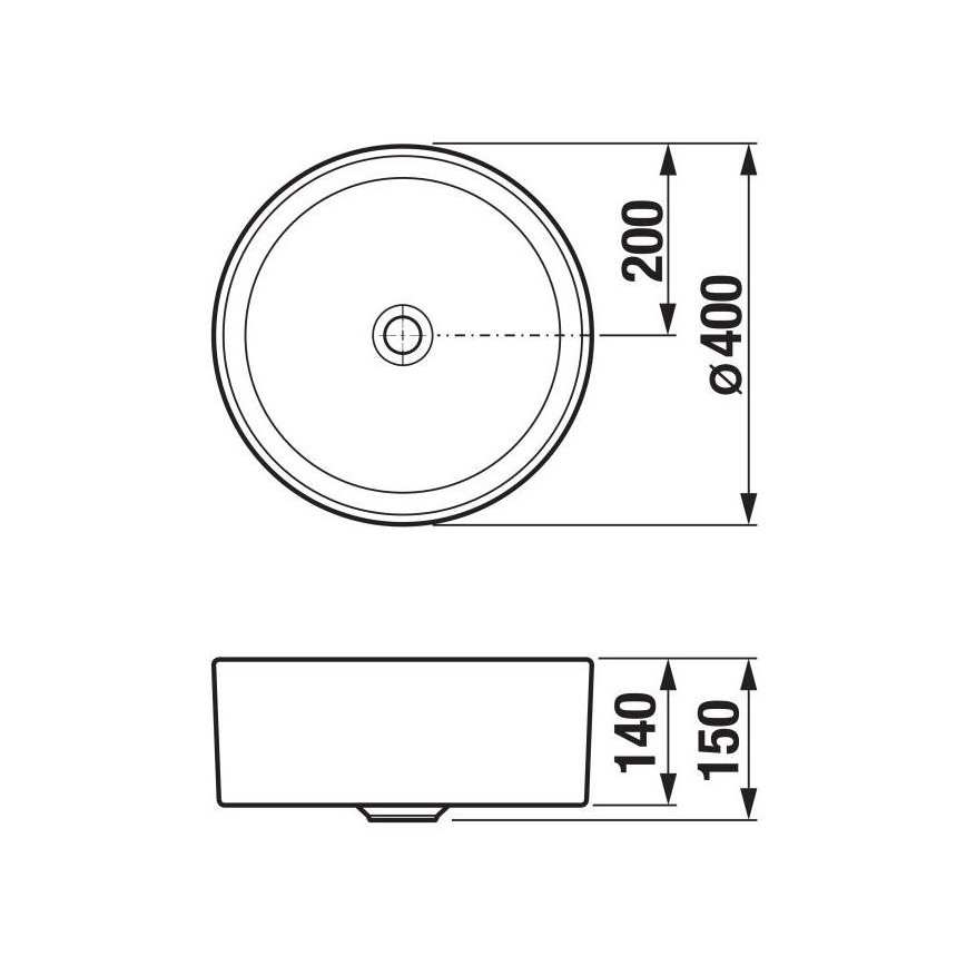 JIKA H8184200001121 - Umyvadlo na desku CUBITO pr. 40 cm keramika/bílá