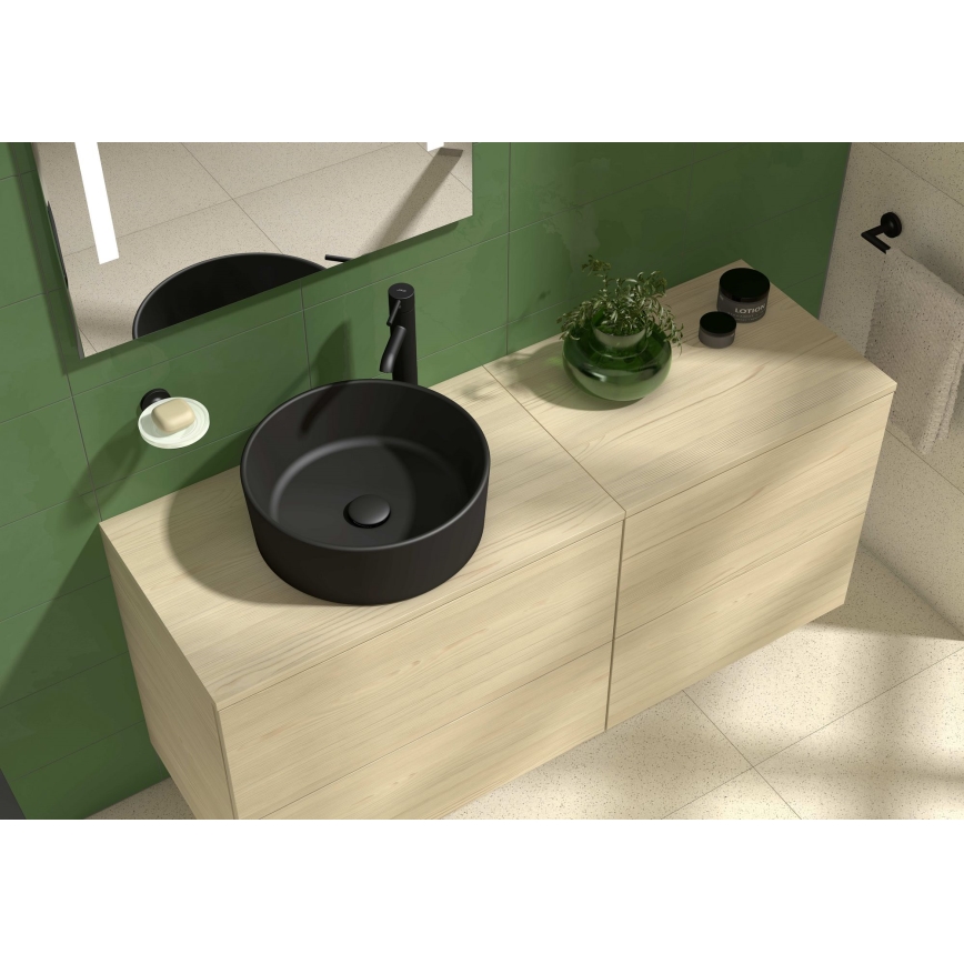 JIKA H8184207161121 - Umyvadlo na desku CUBITO pr. 40 cm keramika/matná černá