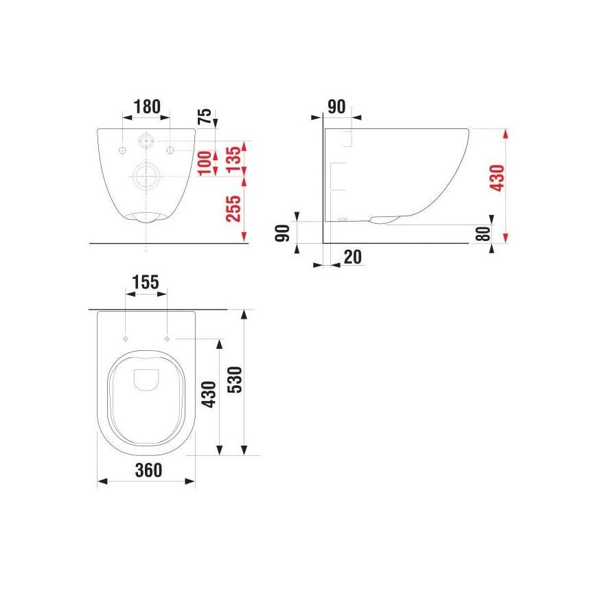JIKA H8207140000001 - Závěsné WC MIO keramika/bílá