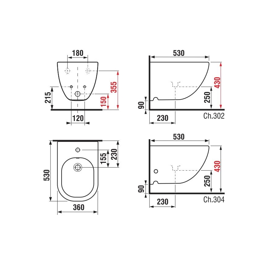 JIKA H8317120003021 - Závěsný bidet MIO keramika/bílá