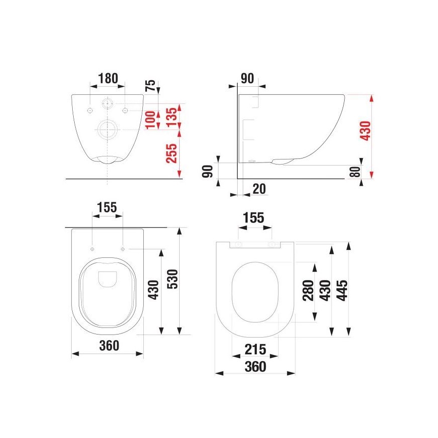 JIKA H8667140000001 -  Závěsné WC MIO keramika/bílá + záchodové prkénko SoftClose MIO duroplast/bílá