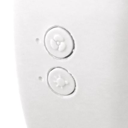 JOHNSON - LED RGB Nabíjecí stolní ventilátor MULTICOLOR LED/5W/3,7V 1200 mAh pr. 14 cm bílá