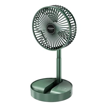 JOHNSON - Nabíjecí stolní ventilátor TORTUGA 5W/3,7V 1200 mAh pr. 16,5 cm zelená