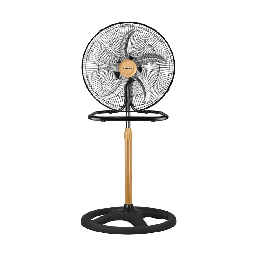 JOHNSON - Stojanový ventilátor 3v1 WOOD 80W/230V pr. 50 cm černá/béžová