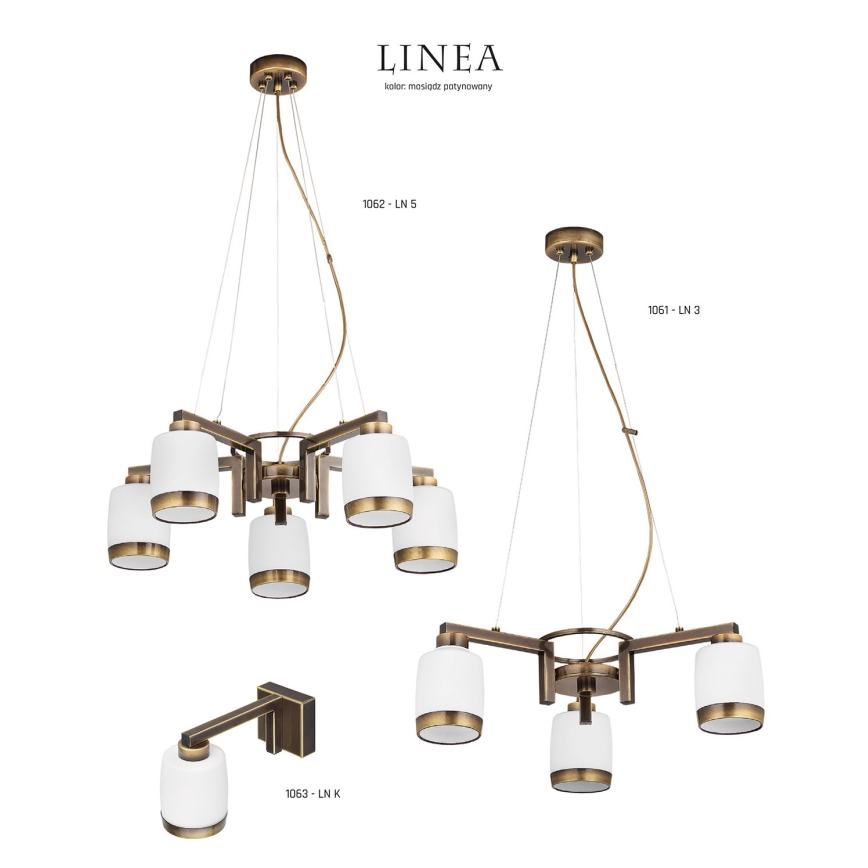 Jupiter 1062 - LN5 - Závěsný lustr LINEA 5xE27/60W/230V